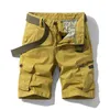 BOLUBAO Brand Men Straight Shorts Summer Mens Outdoor Solid Color Cargo Shorts Male Casual Knee Length Shorts No belt 210322