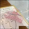 Clamps Hair Jewelry Korean Candy Color Square Hollow Translucent Sweet Clips Girls Women Scrunchies Wash Face Hairpins Aessories Wholesale D