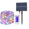 Cuerdas Lámpara solar al aire libre Luces de cadena 100/200 LED Hada Vacaciones Fiesta de Navidad Guirnalda Jardín Impermeable 10mLED LED