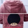 Gold velvet winter parka women thicken warm cotton jacket hooded coat plus size female embroidery Cotton-padded 211013