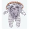 Old Cobbler 407M18 Thick warm Down Coat Baby Kids Clothing Bodysuit Outwear Real fur collar White duck34193942277346
