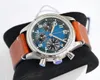 2021 Limited edition horloge diameter 41 mm met ETA7750 automatische ketting mechanisch uurwerk geleidewiel chronograaf apparaat titanium253F