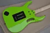 Электрическая гитара клена зеленого тела с пикапом HSH, черное оборудование, может быть настроено