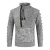 Mäns Tröjor Högkvalitativ Mode 2021 Höst Vinter Varm Hooded Stripe Sweater Casual Bekväm Pullover Tjock Man # T3g