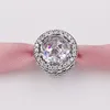 Genuine S925 perle d'argento sterling radiante cuori chiari cz cZ in stile europeo Braccialetti Collane Ale 791725cz Annajewel