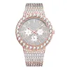 Hip Hop Heren Bling Iced Out RVS Quartz Pols Waterdichte Lichtgevende Horloges voor Mannen Charme Sieraden