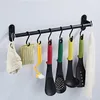 Kök Storage Organization Holder Pot Organizer Punched skåp Hyllväggmonterad modern Bar Utensil Pan Rack Aluminium Hanger Hanging R