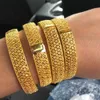 24K gouden armband voor vrouwen goud Dubai bruid bruiloft Ethiopische armband Afrika Bangle arabische sieraden gouden charme kinderen armband Q0720