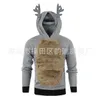 Heren Hoodies Sweatshirts Trui Kerst Vrouwen Mannen Elanden Oor Grappige Sweaters Pullovers voor Kerstfeest Hooded Jumper Paar Familie