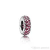 Ciondoli in argento sterling 925 da donna adatti al braccialetto Pandora stile di alta qualità con diamanti multicolori ovale perline Lady perline fai da te con scatola originale