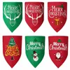 Abbigliamento bandana per cani Natale classico scozzese Sciarpa per animali domestici Bavaglini Fazzoletto Merry XMAS Babbo Natale Pupazzo di neve Stampa per cotone medio piccolo Rosso 4925 Q2