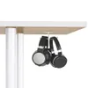 Nuova Bee NB-Z10 Stand per cuffie in alluminio Auricolare Auricolare A Gancio A Gancio sotto Scrivania Dual Dual Headset Holder Holder Ganci da parete Office Home Decor