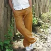 Мужская прямая широкая нога летняя осень сплошных цветов грузовых брюк Драксировка свободных брюкровных брюк плюс размер. 210715.