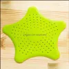 Colanders Strainers Kitchen Tools Kitchen, Dining Bar Home & Gardendust Water Tpr Mti Colors Star Bathroom Drain Hair Catcher Bath Stopper P