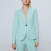 Heydress women autumn solid elegant blazer suit OL single button blue pants female Formal Office Suits Work Elegant 211105