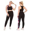 Yoga outfit träning set sport bh och leggings jogging kvinnor gymkläder 2-bitars tights fitness kostym