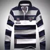 Men's Turn Down Collar Italy Sweater Print High Quality Tace Long Sleeve Brand Striped Clothing