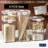 Food Storage Container Plastic Kitchen Refrigerator Noodle Box Multigrain Storage Tank Transparent Sealed Cans 3pcs-11pcs sets 211110