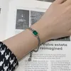 Geometrische Smaragd Armband Vrouwelijke INS Uniek Ontwerp Retro Distressed Licht Luxe Mode-sieraden Prachtig Cadeau Bangle8355332