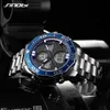 Sinobi High Quality Men's Watches Luxury Dual Display Digital Analog Fashion Wirstwatch Steel Military Clock Relogio Masculino Q0524