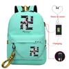 여자 학교 가방 도쿄 개정자 벚꽃 anime bookbag 배낭 USB 충전 십대 소녀 만화 schoolbag mochilas