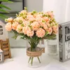 Decoratieve bloemen kransen 30 cm retro herfst hydrangea hortensia boeket kamer woondecoratie diy bruiloft bloem arrangement partij levert kunst