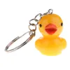 Keychains 12 Pcs Key Chains Simulation Cute Yellow Duck Doll Figures Keychain Keyring Pendant Toy Gift Collectibles DIY Making