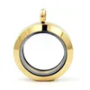 Twist Screw Opening Floating Charms Lockets 25mm Wholesale 316L Stainless Steel Round Glass Living Locket Pendant