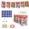 Christmas Decorations Advent Calendar Reusable Paper Candy Bag , 1-24 Number Stickers Children Gift Festival Products