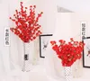 100 pièces artificielle cerisier printemps prunier fleur de pêcher branche soie fleur arbre pour la décoration de fête de mariage blanc rouge jaune rose couleur