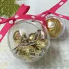 4/6 / 8cm Bolas de árvore de Natal Decoração Clear redondo molde transparente bola plástica para casa decoração casamento diy idéias ornamento