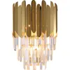 Lâmpada de parede Moderna Ouro Cristal Luz Luz Sconce Levado Luzes Luzes Luminárias Para Lâmpadas de Quarto Sala de estar