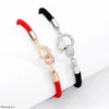 Lien chaîne mode dauphin amour Couple Bracelet aimant rouge noir corde Simple tempérament saint valentin Fawn22