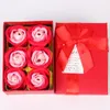 Artificial Fake Flower Gift Box Rose Scented Bath Soap Flowers Set Valentines Mother Day Gifts Wedding Party Decorative Flowers w-01363