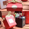 Cake Boxes Transparent Window Kraft Paper Box Foldable Cupcake Wrap Package Valentines Day Christmas Gift Packaging Boxes DAP273