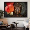 Bronze Buddha Carved Statue Canvas Painting Buddhism Posters and Prints Wall Art Pictures Cuadros for Living Room Decoration