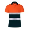 Reflecterende T-shirt Mannen Hoge Zichtbaarheid Veiligheid Hi Vis Workwear Kleding Werkwinkel Mechanic 210707