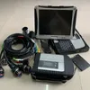 ferramenta de diagnóstico mb star c4 multiplexador com 5 cabos 320gb hdd laptop cf 19 tela de toque de mesa