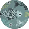 Custom Self-Adhesive Modern Simple Hand-painted Fish Cartoon Mural Wallpaper Children's Bedroom 3D Waterproof Sticker