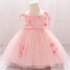 Toddler Girls кружева платье младенца принцессы детское крещение крещение крещение одежда день рождения день рождения за 210508
