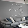 Neue 3D DIY Große Wanduhr Moderne Design Wand Aufkleber Uhr Stille Wohnkultur Wohnzimmer Acryl Spiegel Nordic Wanduhr h1230