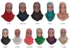 2021 One Piece Kids musulman Girls Hot Drilling Hijab Chaps Child Islamic Headscarf Headwear Caps Amira Prière de prière Couverture du châle