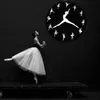 Orologi da parete Orologio da ballerina Ragazza Ballerina di danza classica Orologio da danza moderna Decorazione della camera da letto di casa