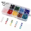3 4 6mm tjeckiska bicone glaspärlor Smycken gör DIY Tillbehör för kvinna Facetted Loose Spacer Beads Kit hel 1400pcs
