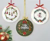 Party Favorit Jul DIY Broderi Starter Kit med Xmas tema mönster Broderi Hoop Bomull Linne Tyg Gänga Nålarbeten Sy Craft Sn3258