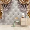 Custom Any Size 3D Wallpaper Modern European Curtains Soft Backgrounds Mural Living Room Sofa Bedroom Home Decor Wall Painting