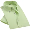 Summer Mens Sukienka Koszula Diamentowe Przyciski Dorywczo Biały Krótki Rękaw Luksusowy High Collar Slim Fit Stylish Business 210708