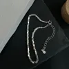 Collegamento, catena 7 anelli stile trendy minimale cubo geometrico braccialetto in argento 925 per donne e uomini unisex gioielli di moda cool coppia