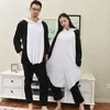 Men's Tracksuits 2021 Autumn And Winter Flannel Couple Pajamas Cartoon One-piece Long-sleeved Thickened Version Of Women's Costume Bath