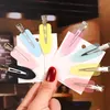 Eenvoudige Candy Kleur Haar Clips Haarspeld Make Clip Kleine Duck Bobby Pins Barrettes voor Dames Meisjes Mode-sieraden